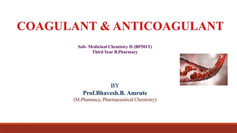 Coagulant And Anticoagulants Ppt