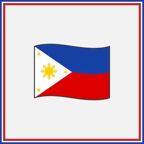 Premium Vector Philippines Flag Cartoon Vector Illustration Flag Of