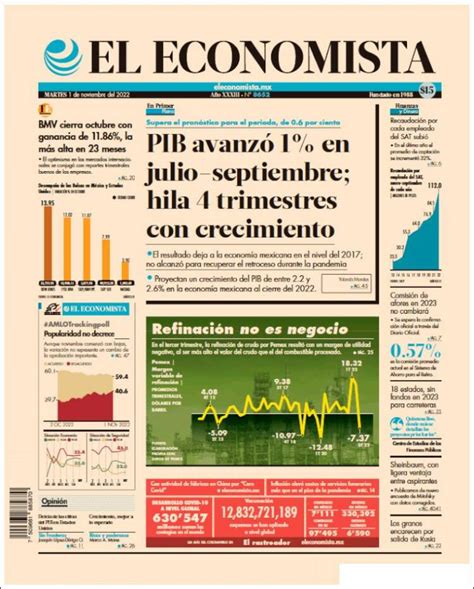 Periódico El Economista México Periódicos de México Edición de