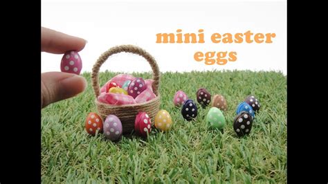 Diy Miniatures Mini Doll Easter Eggs With Basket No Polymer Clay