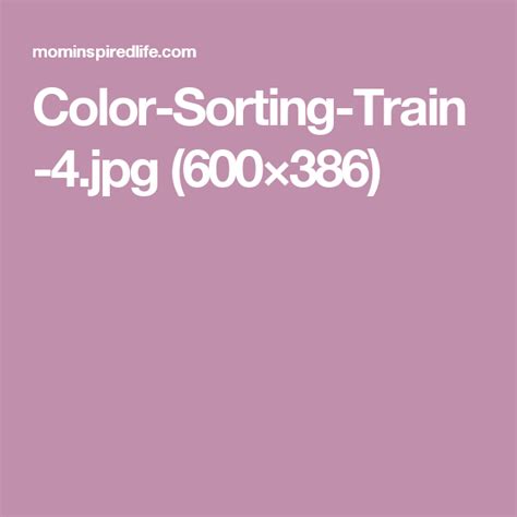 Color Sorting Color Train