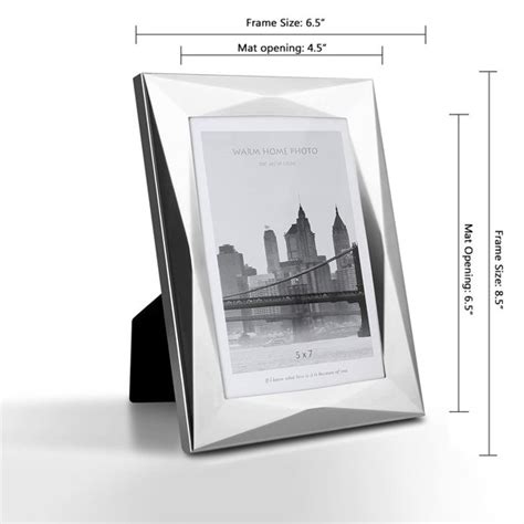 Ivy Bronx 7x5 Photo Frames Plated Metal Silver Picture Frames With Hd Plexiglas For Freestanding