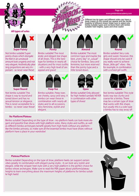 The Pba Guide To Bimbos And High Heels 7 Types Of Bimbo Suitable Shoes And High Heels Pink