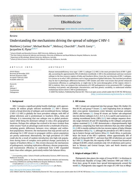 Pdf Understanding The Mechanisms Driving The Spread Of Subtype C Hiv