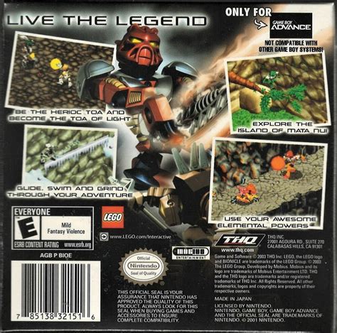 Bionicle Box Shot For Game Boy Advance Gamefaqs