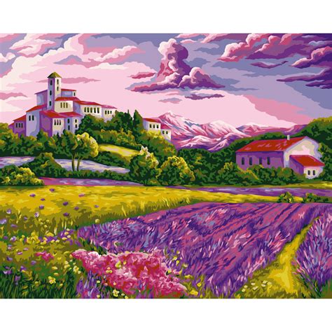 Set Pictura Pe Numere Cu Sasiu Evening In Provence 40x50 Cm