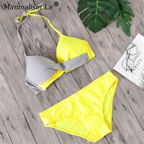 Buy Online Minimalism Le 2018 Lace Patchwork Bikinis Sexy Plus Size