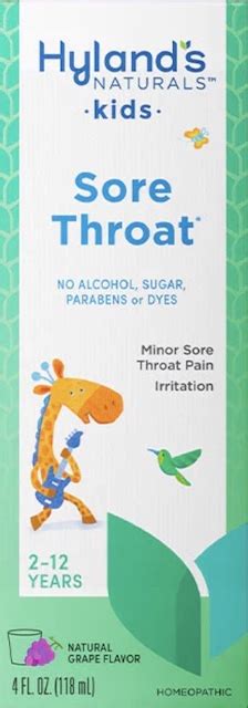 Kids Sore Throat Relief Liquid Grape 4 Ounces , made by hylands ...