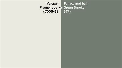 Valspar Promenade 7006 3 Vs Farrow And Ball Green Smoke 47 Side By