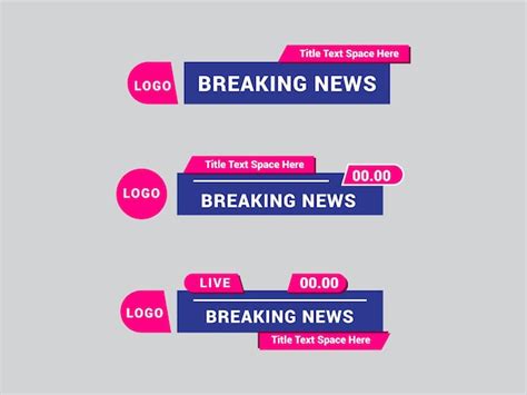 Premium Vector TV News Bars Set Vector Breaking News Lower Third