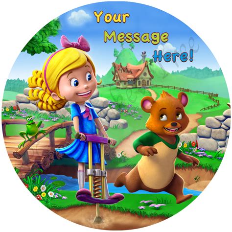 Goldie And Bear Personalised Edible Cake Image The Monkey Tree