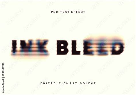 Ink Bleed Text Effect Mockup Plantilla De Stock Adobe Stock