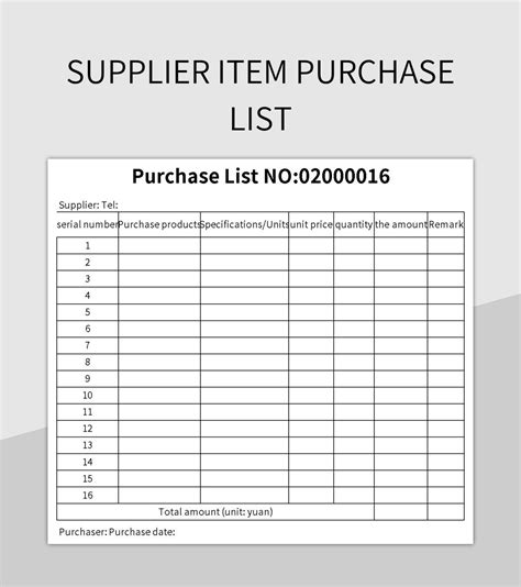 Supplier Data Requirements List Example At Yvonne Neidig Blog