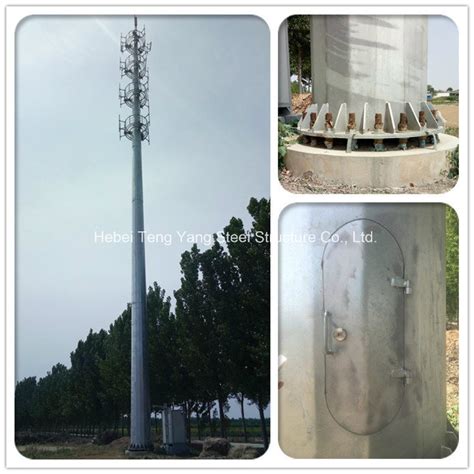 Hot DIP Galvanized Telecommunication Monopole Tower Steel Tubular Pole Steel Tubular Pole And