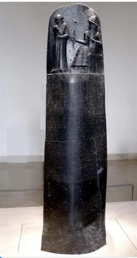 The Code Of Hammurabi Is Engraved On An Eight Foot Tall Diorite Stele