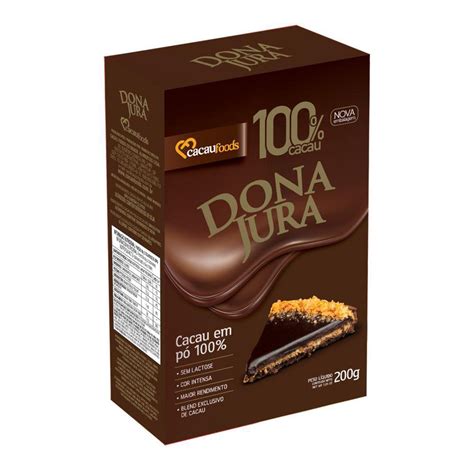 Cacau Em Po Sem Lactose 100 Cacau 200G Dona Jura No Shoptime