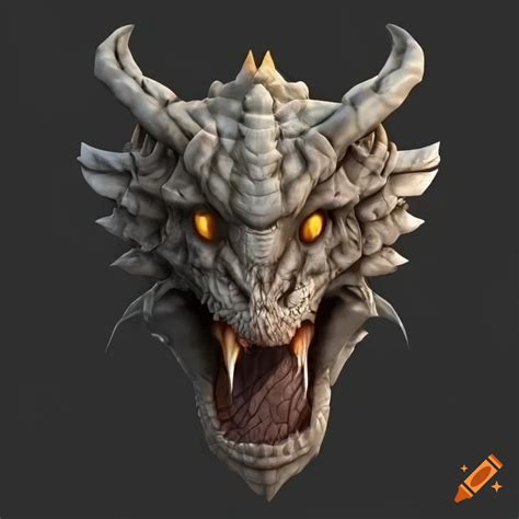 3d Model Of Dragon Head On Craiyon