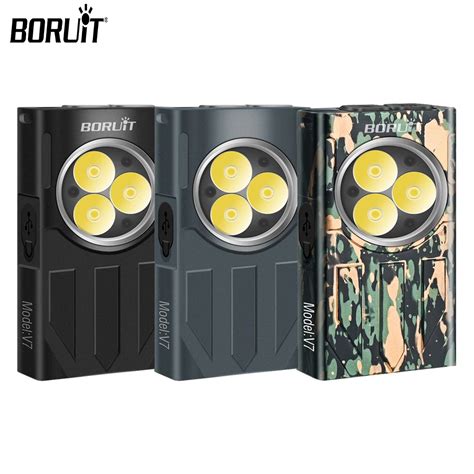 Boruit V Mini Cob Led Keychain Flashlight Type C Rechargeable Lamp