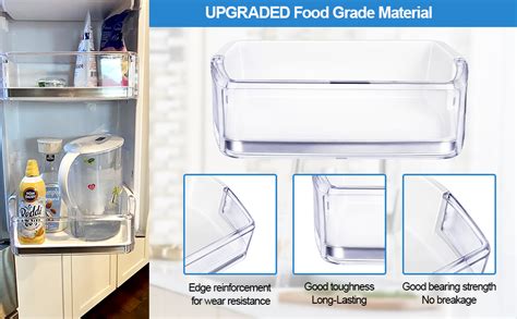 2 Pack Upgraded Da97 08406a Refrigerator Door Bin Shelf For Samsung Refrigerator