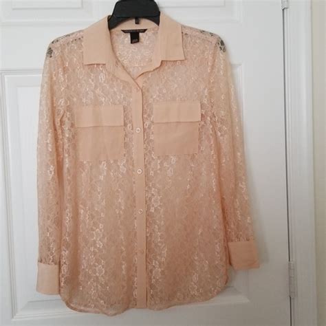 Victorias Secret Tops New Victorias Secret Buttonup Lace Sheer