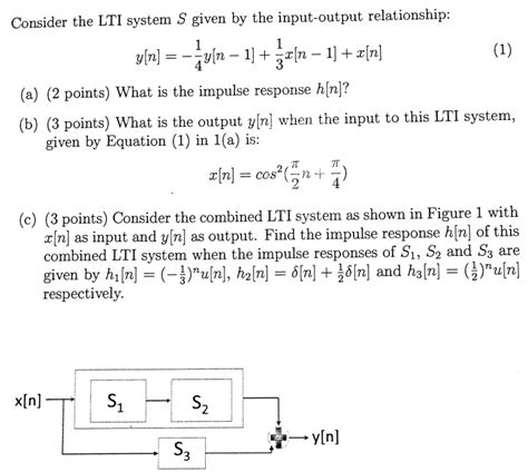 Solved Consider The Lti System S Given By The Input Output