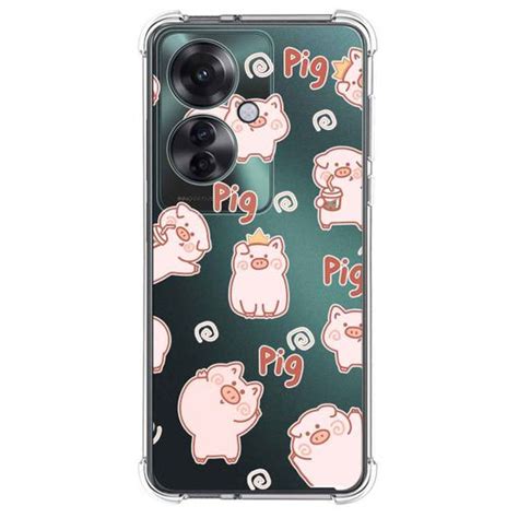 Funda Silicona Antigolpes Para Oppo Reno 11f 5g Diseño Cerdos Dibujos