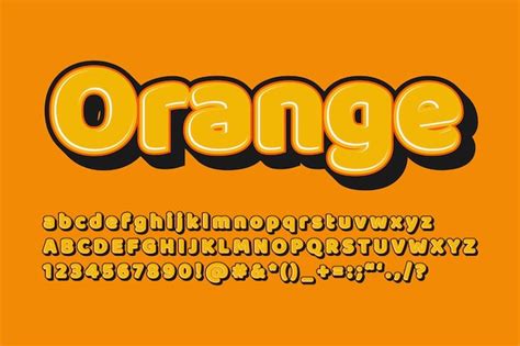 Premium Vector Orange Typography Alphabets D Text Effect Vector Template