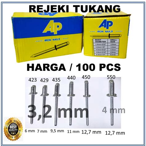 Jual Paku Rivet Ripet Eceran Merek Ap