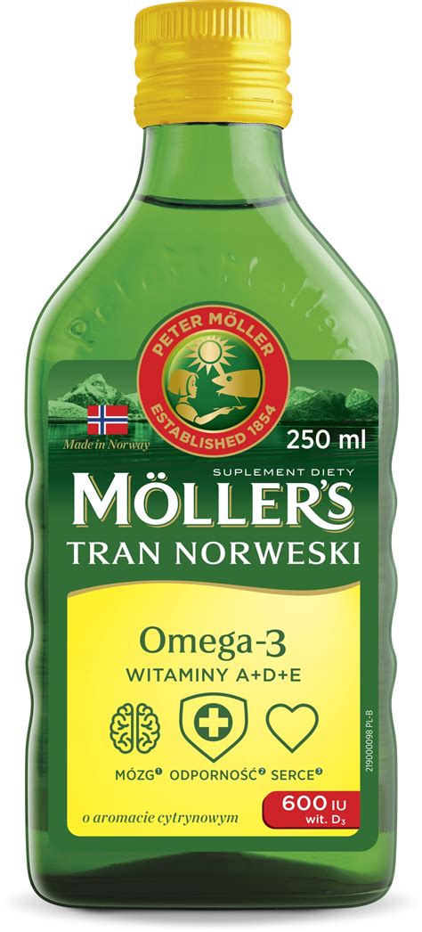 MOLLERS TRAN NORWESKI CYTRYNOWY OMEGA 3 PŁYN 250ml 7070866024321