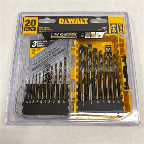 DeWalt 20 Piece Black Oxide Drill Bit Set DW1177 Shop Tool Swapper