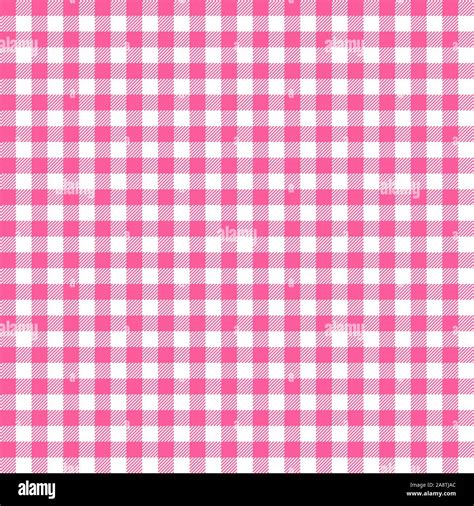 Pink Gingham Seamless Pattern Texture From Rhombus Squares For Plaid