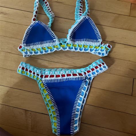 Amazon Crochet Bikini Size Xs Sm Me With Offers Depop