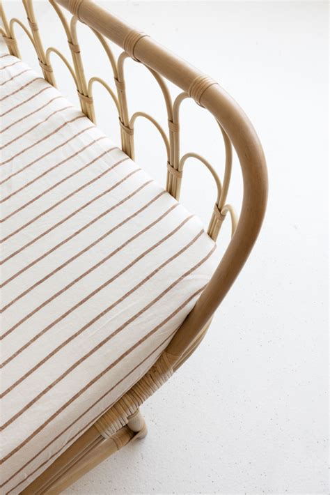 Cot Sheet Tan Stripe Addy And Lou