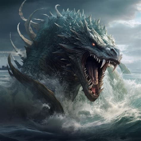 Premium Ai Image Sea Dragon Monster