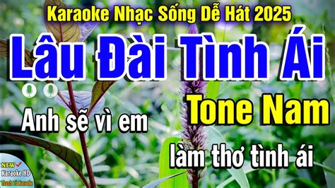 Karaoke Lâu Đài Tình Ái Tone Nam l Baet Chuẩn Nhạc Sống Mới Nhất l