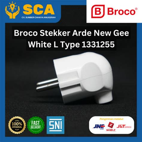 Jual Broco Stekker Steker Colokan Arde New Gee White L Type 1331255