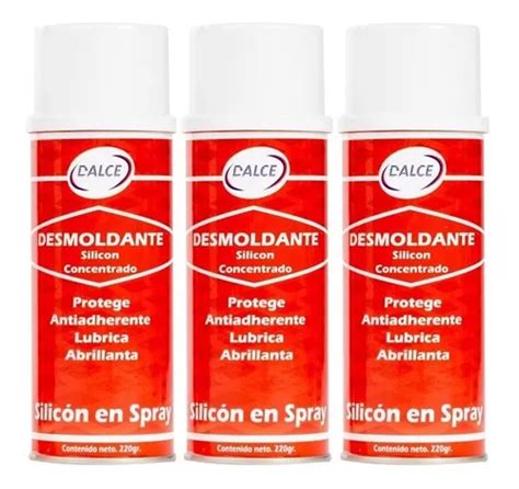 Desmoldante Silicon Concentrado En Spray 400 Ml 3 Piezas Meses Sin