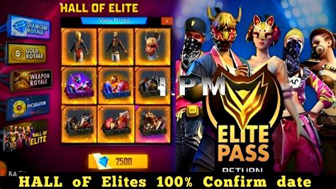 Hall Of Elites Confirm Date Garena Free Fire Youtube