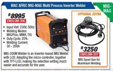 Mac Afric Mig Mag Multi Process Inverter Welder Offer At Adendorff