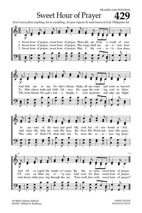 Baptist Hymnal 2008 429 Sweet Hour Of Prayer Sweet Hour Of Prayer