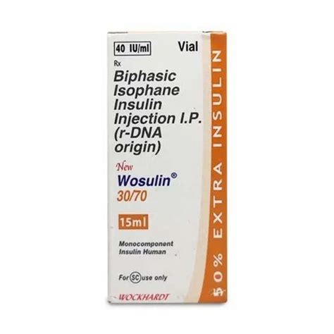 Wosulin 3070 Biphasic Isophane Insulin Injecton 40 Iuml