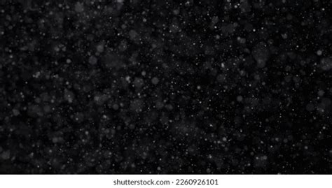 Flying Dust Particles On Black Background Stock Illustration