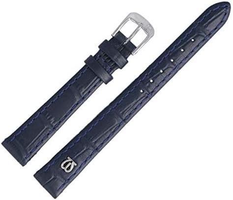 Marburger Uhrenarmband Mm Leder Blau Silber Alligator Pr Gung Mit