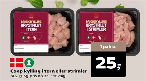 Coop Kylling I Tern Eller Strimler Tilbud Hos Superbrugsen