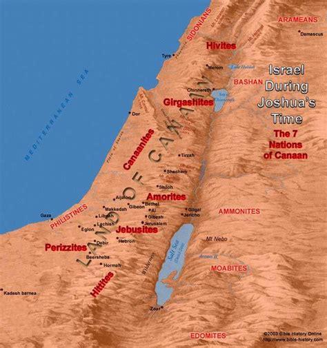 Canaan Map Bible Corny Tiphanie