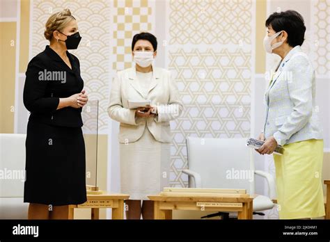 Tokyo Japan Th July L To R Yulia Tymoshenko Former Prime