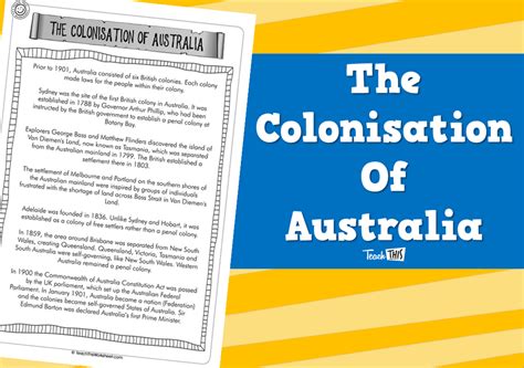 The Colonisation Of Australia 2pg Teacher Resources And Classroom