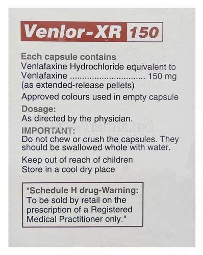 Venlor-XR 150 Capsule at ₹ 250/stripe in Nagpur | ID: 2851895599133