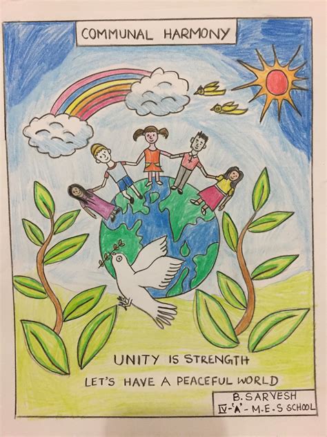 Poster Unity In Diversity Drawing Ideas Easy