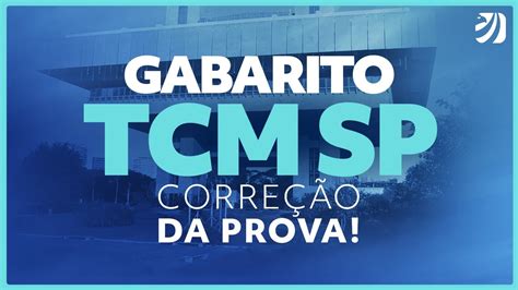 Concurso TCM SP correção da prova para o cargo de Auxiliar Técnico de